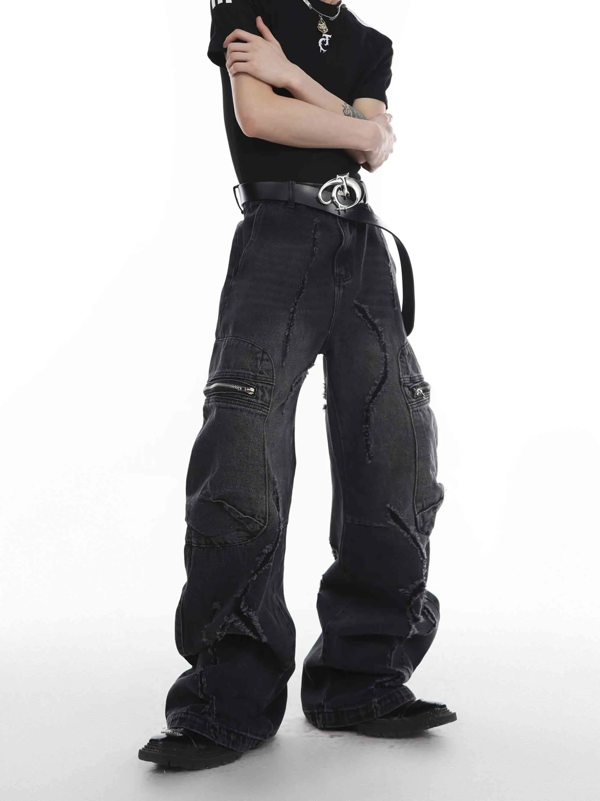 【23s Apr.】Multi-pocket Slim-fit Jeans