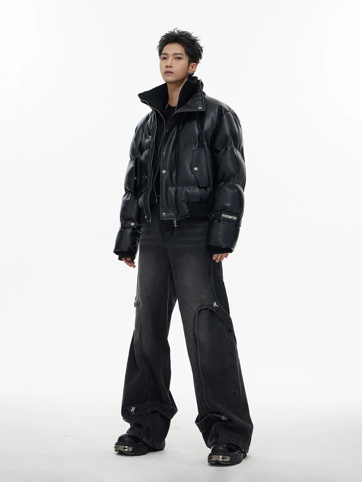 【24s April.】Distressed Washed Deconstructed Patchwork Jeans