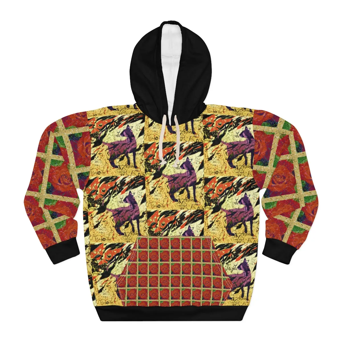 AOP Unisex Pullover Hoodie TIGER & THE ROSES
