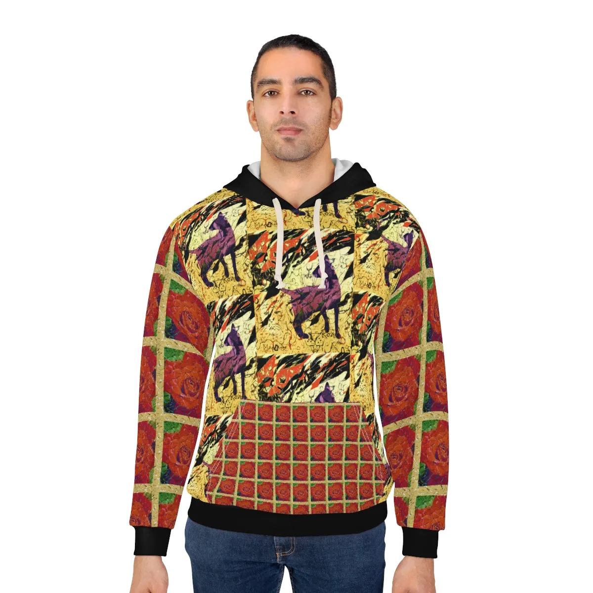 AOP Unisex Pullover Hoodie TIGER & THE ROSES