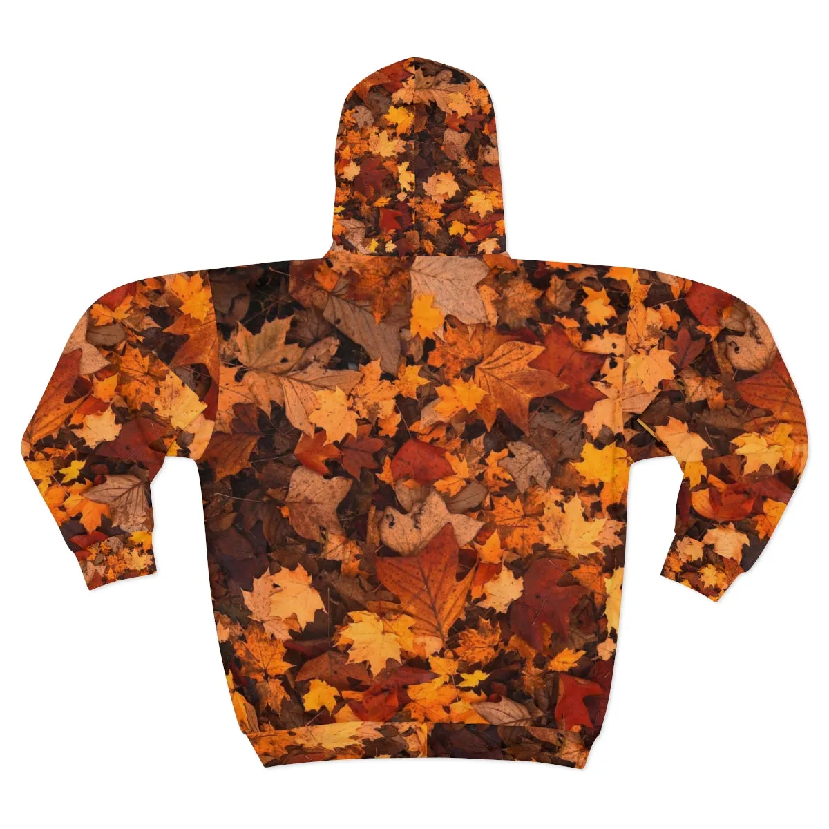 AOP Unisex Zip Hoodie with Autumn nature design