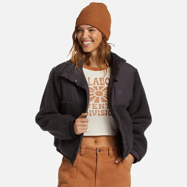 Billabong Lost Trails Fleece Jacket - Black Sands