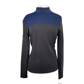 Cavalleria Toscana Tech Wool Half Zip Turtleneck in Navy/Black - Women's Medium