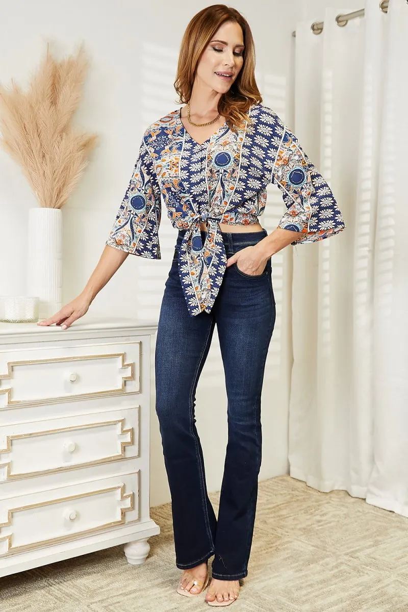Chic Tie Hem Blouse