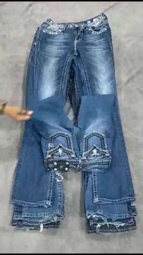 Custom handpick Christiana order, Y2K flare jeans - 53 pcs