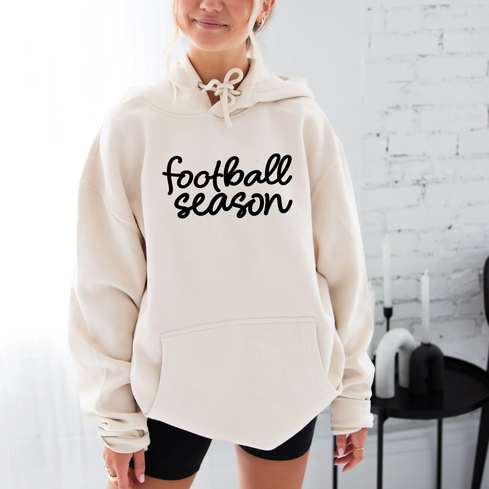 Cute Football Season Hooded Sweatshirt
