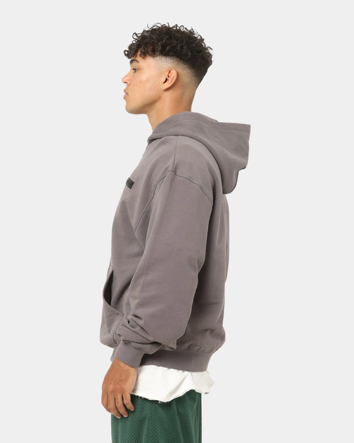 EN ES Origins Quarter Zip Hoodie Vintage Charcoal