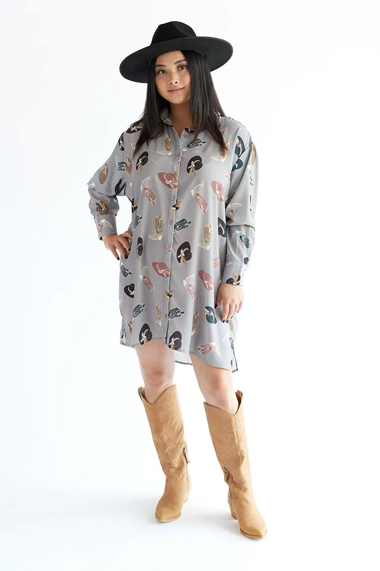 Flea Style Hat and Boot High-Low Dress