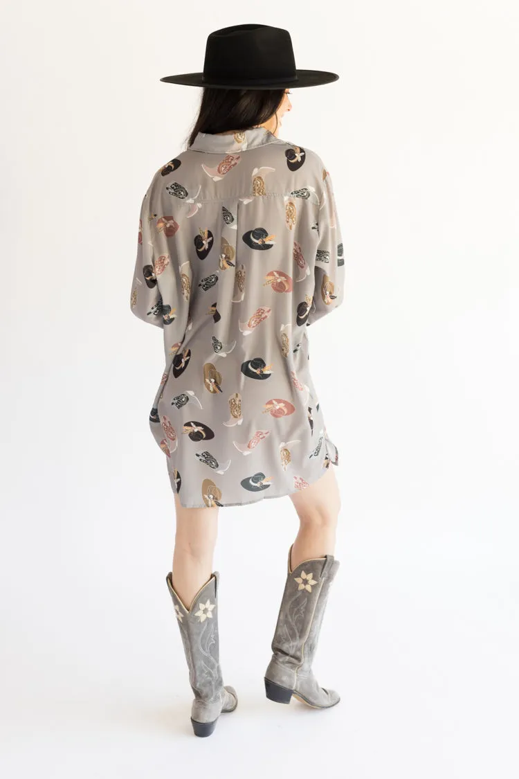 Flea Style Hat and Boot High-Low Dress