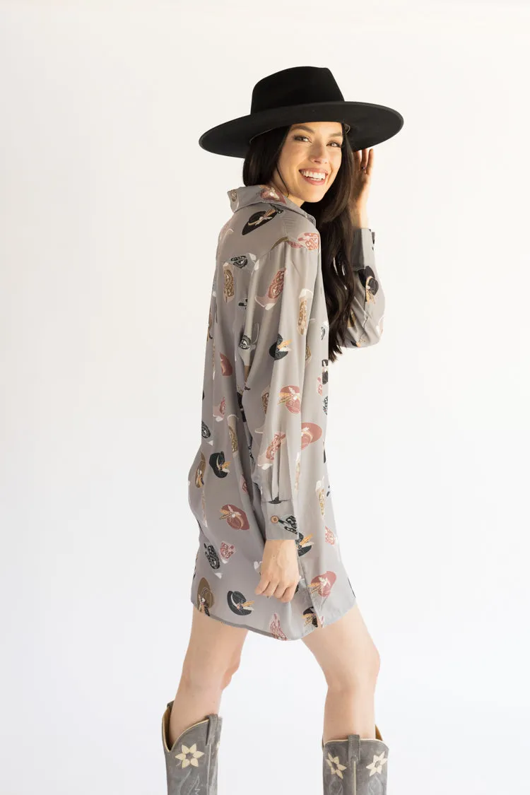 Flea Style Hat and Boot High-Low Dress
