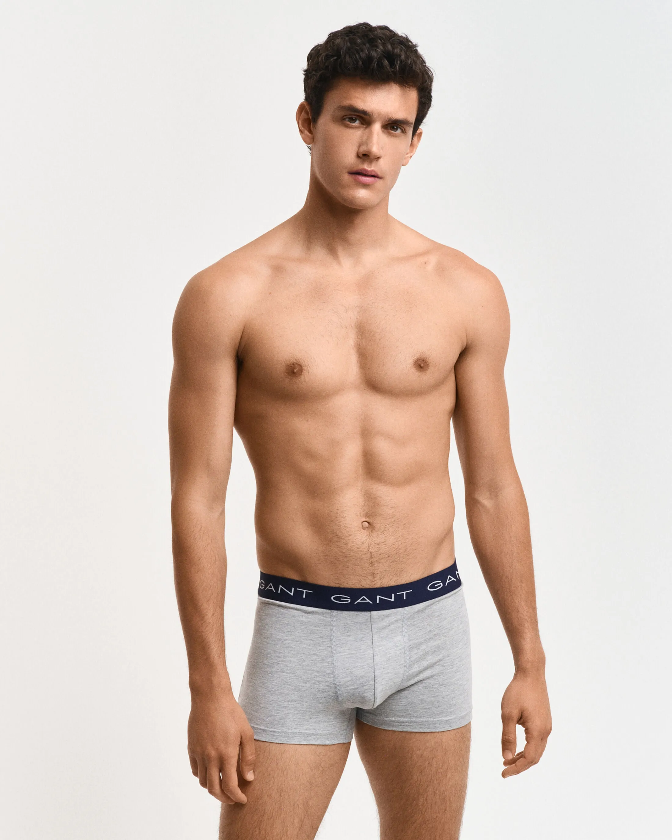 GANT TRUNK 3-Pack Mens Light Grey Melange
