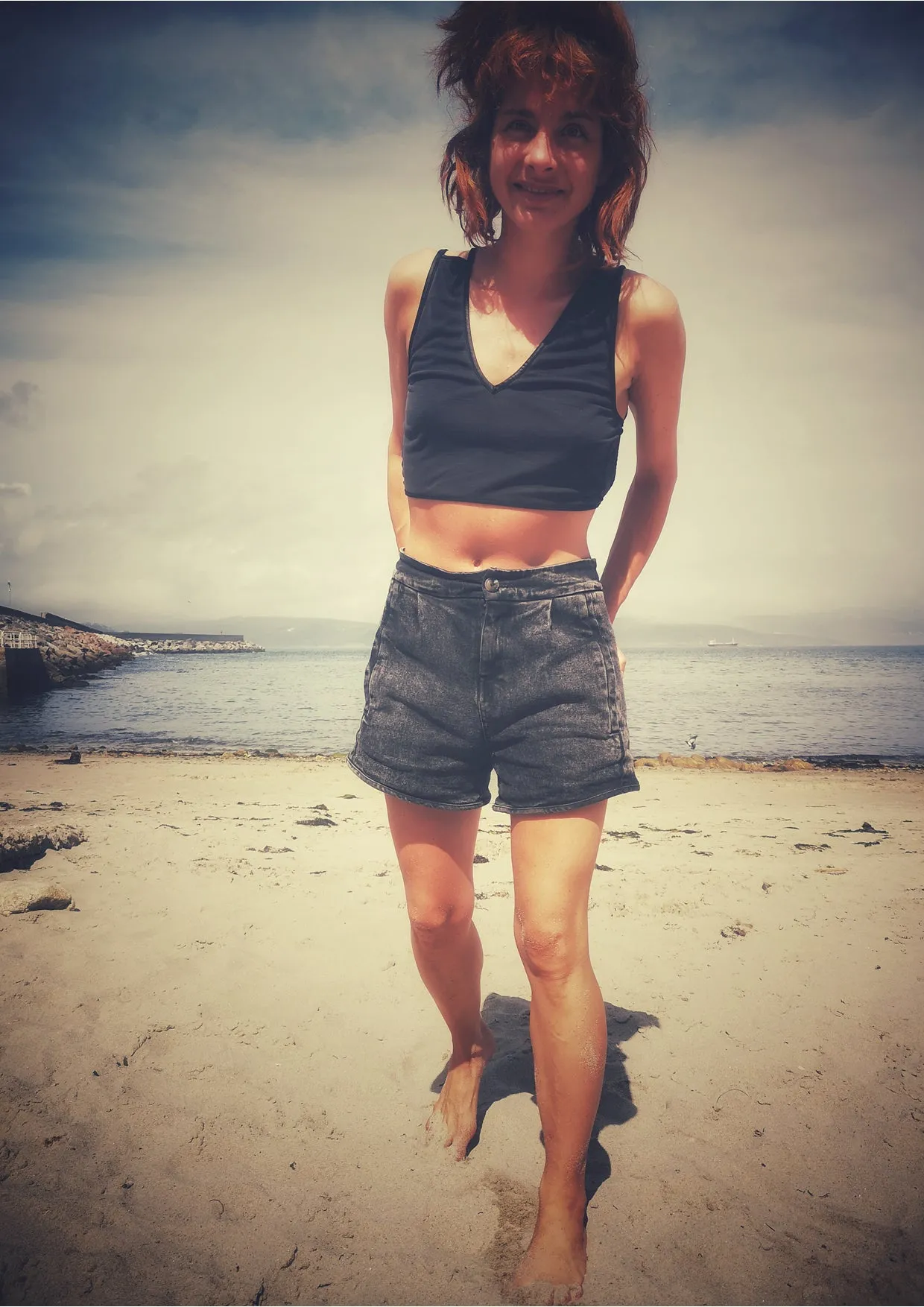 HIP SUMMER SHORTS - DENIM washed black