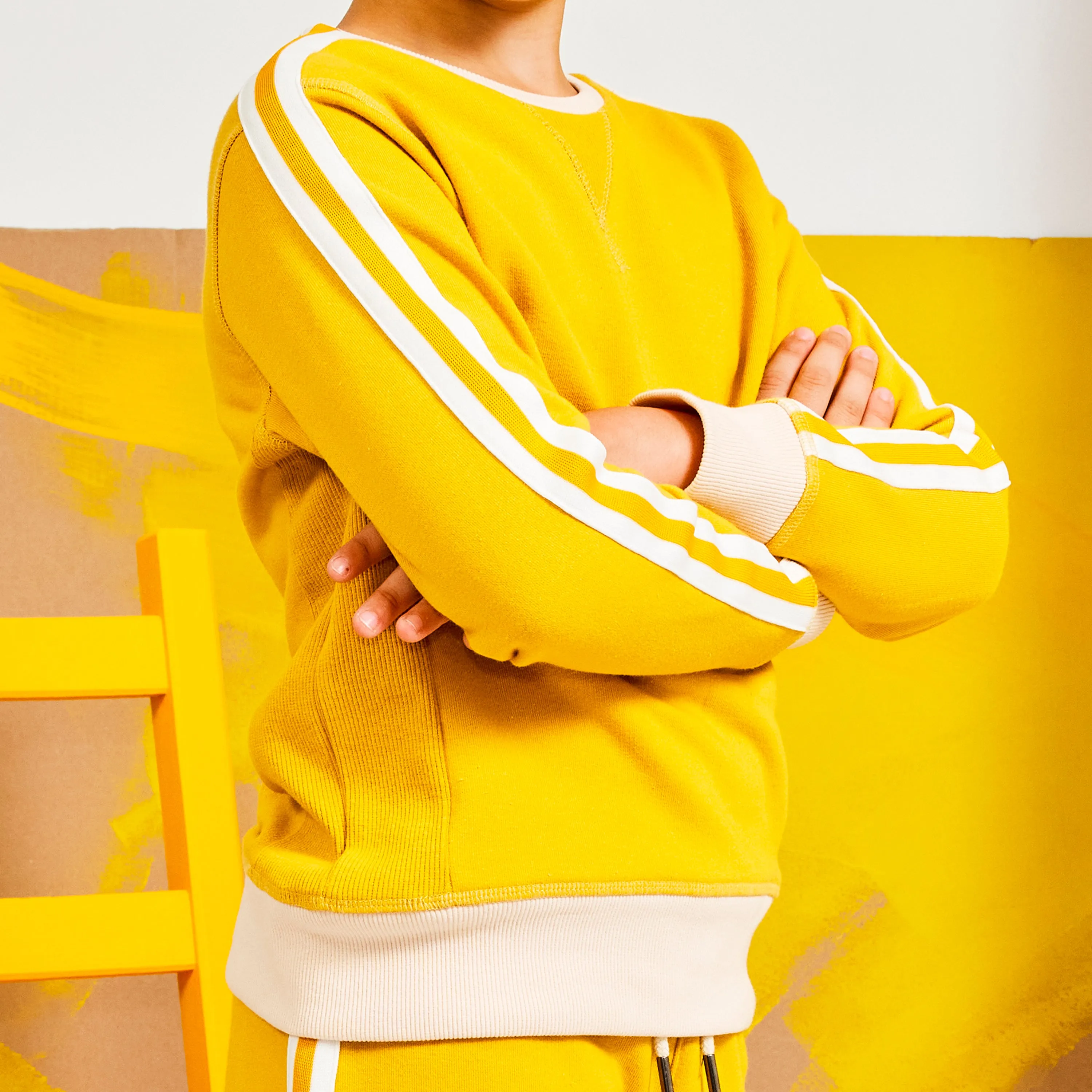 Honey Taped Fleece Crew