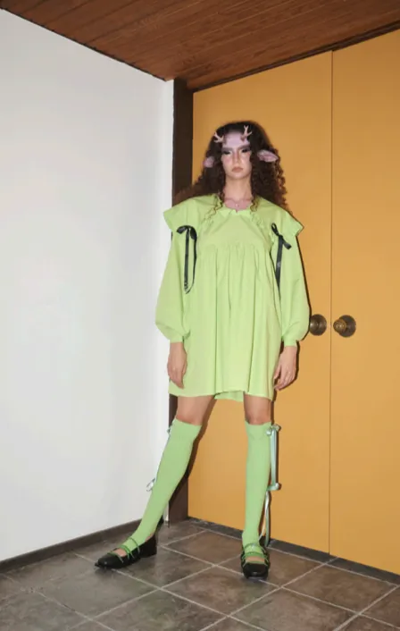 Kkco - Demi Pointe Nonna Leg Warmers: Celery