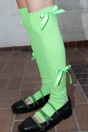 Kkco - Demi Pointe Nonna Leg Warmers: Celery