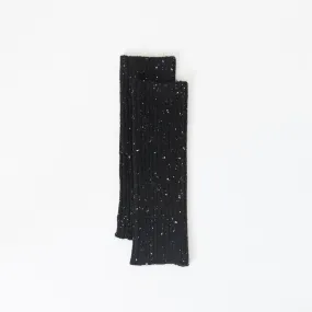 Knit Arm warmer / Sleeve Extender - Black Fleck