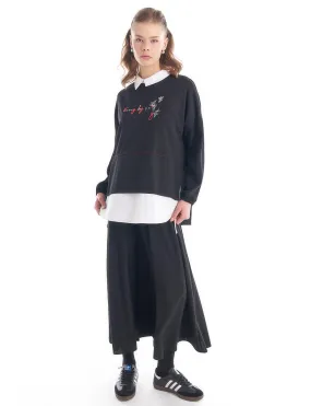 Layered Double Suit Black