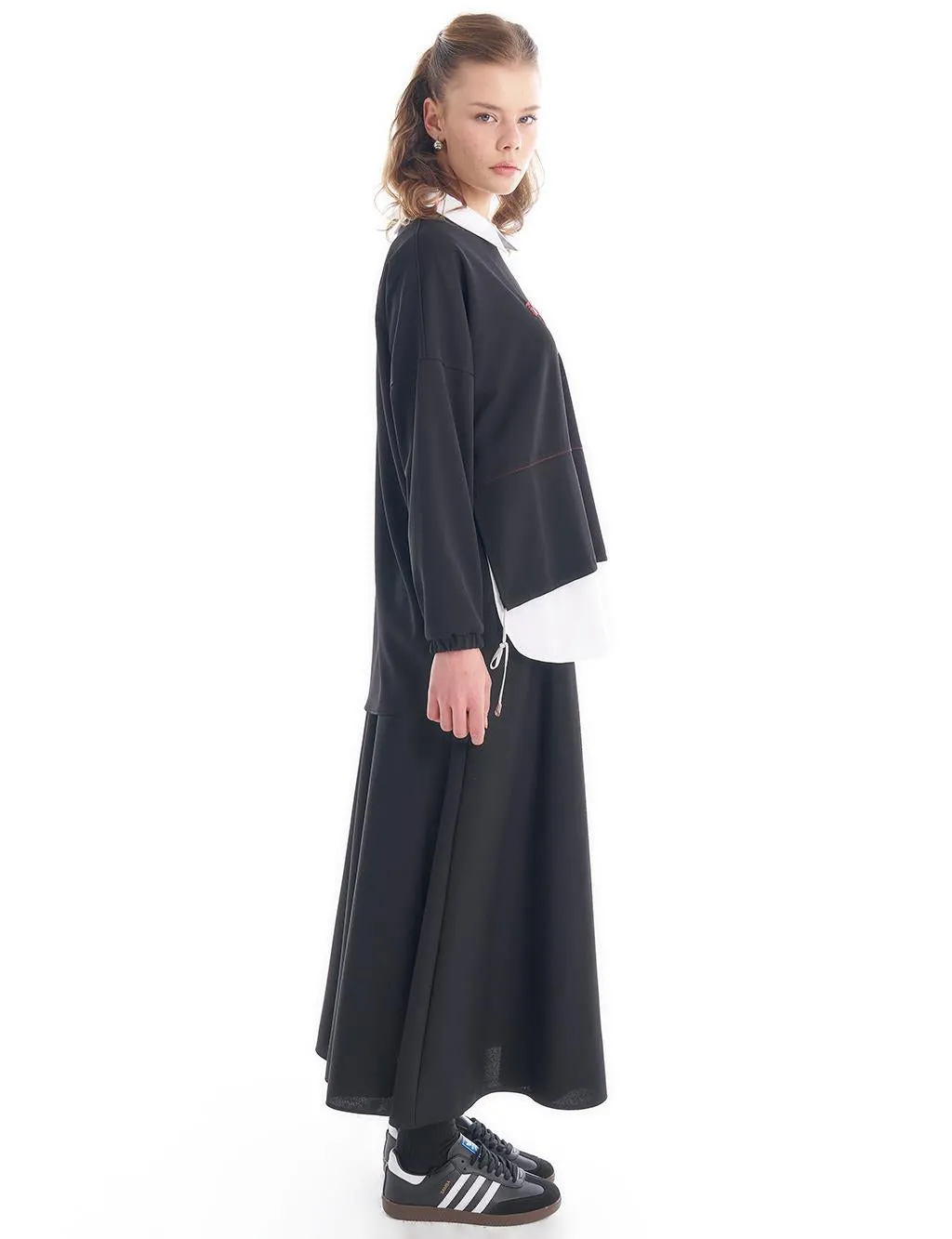 Layered Double Suit Black