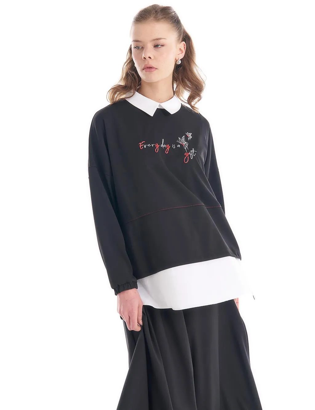 Layered Double Suit Black