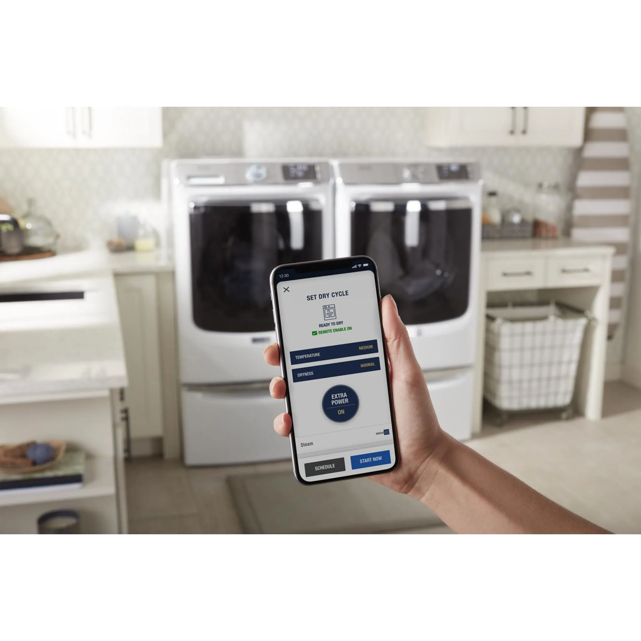 Maytag Front Load Gas Dryer with Extra Power and Advanced Moisture Sensing with industry-exclusive extra moisture sensor - 7.3 cu. ft. (MGD8630HW)
