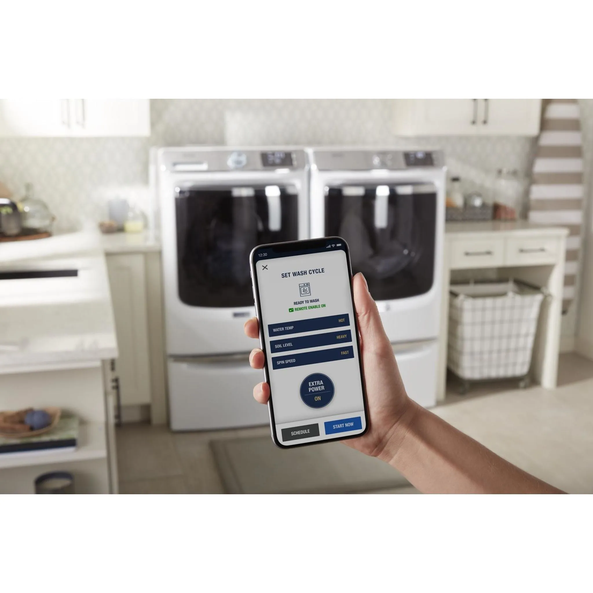 Maytag Front Load Gas Dryer with Extra Power and Advanced Moisture Sensing with industry-exclusive extra moisture sensor - 7.3 cu. ft. (MGD8630HW)