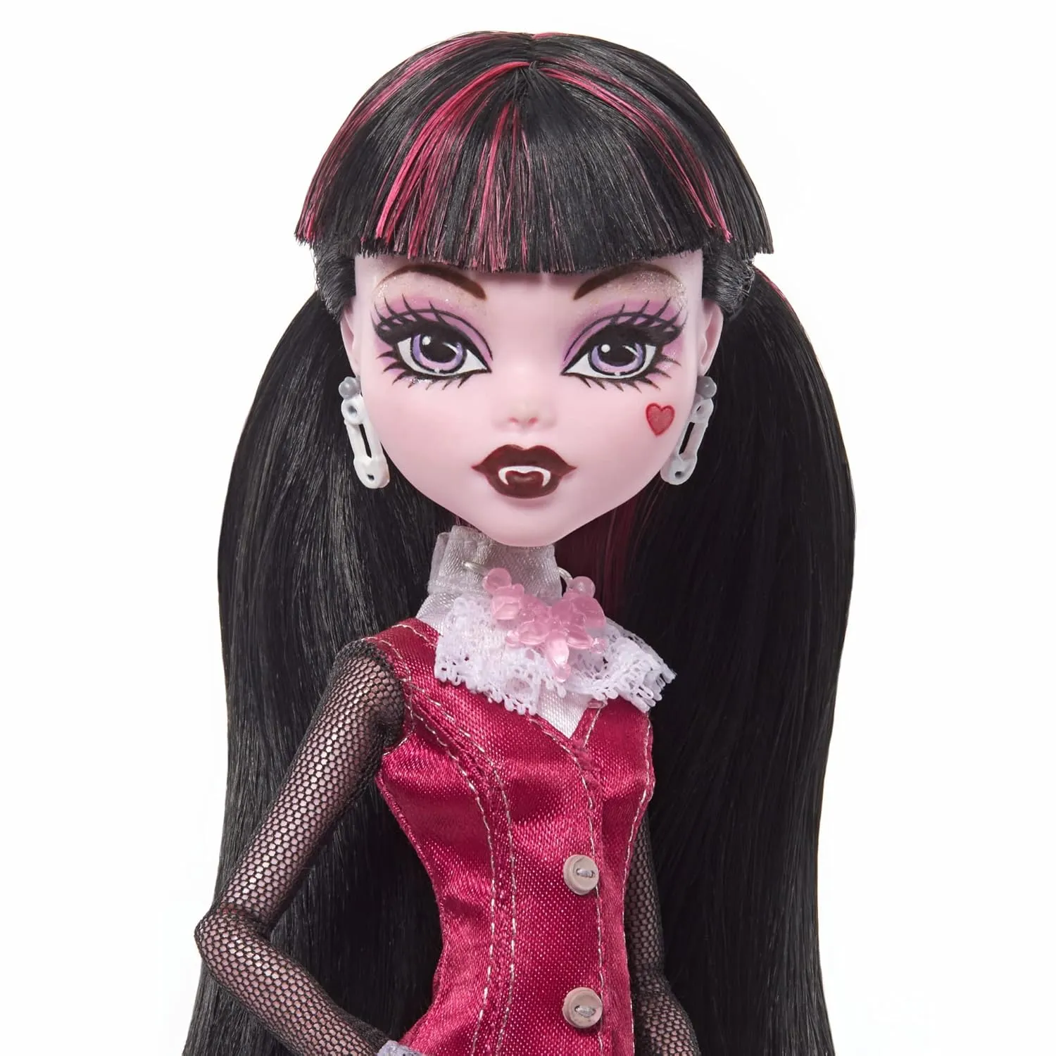 Monster High 10.5 inch Draculaura Reproduction Doll Wearing Original Fashion & Shoes, with Pet, Doll Stand & Accessories Gift for Ages 6 