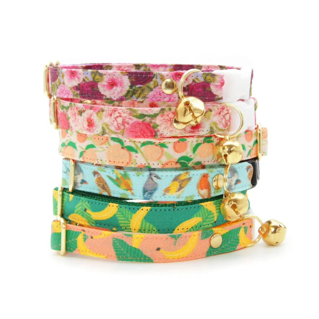 Pet Bandana - "Pretty in Peony - Purple" - Peonies Bandana for Cat   Small Dog / Slide-on Bandana / Over-the-Collar (One Size)