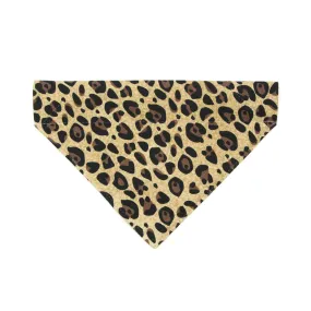 Pet Bandana - "Safari" - Leopard Animal Print Bandana for Cat   Small Dog / Slide-on Bandana / Over-the-Collar (One Size)