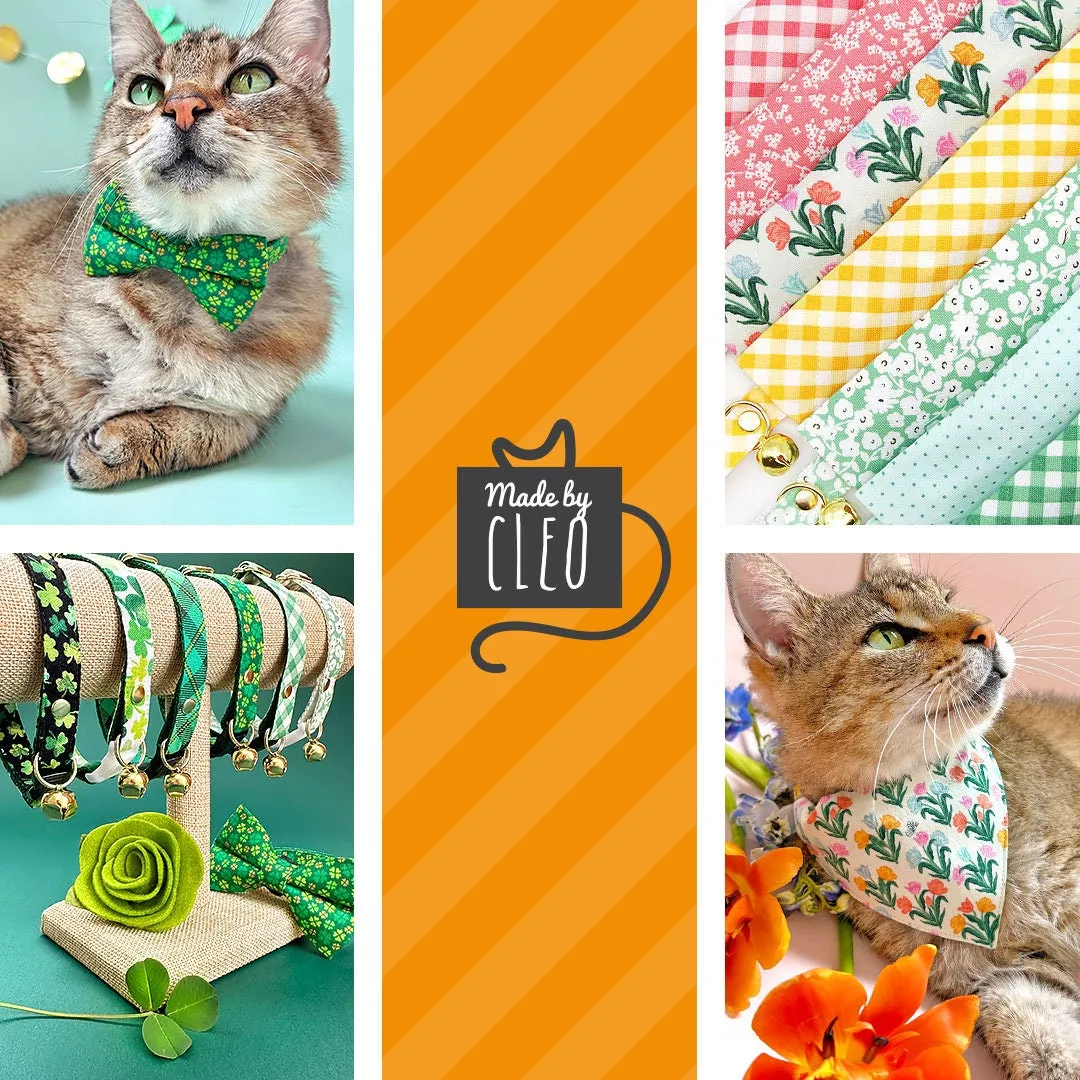 Pet Bandana - "Tulip Fields - Cream" - Rifle Paper Co® Floral Bandana for Cat   Small Dog / Spring, Easter / Slide-on Bandana / Over-the-Collar (One Size)