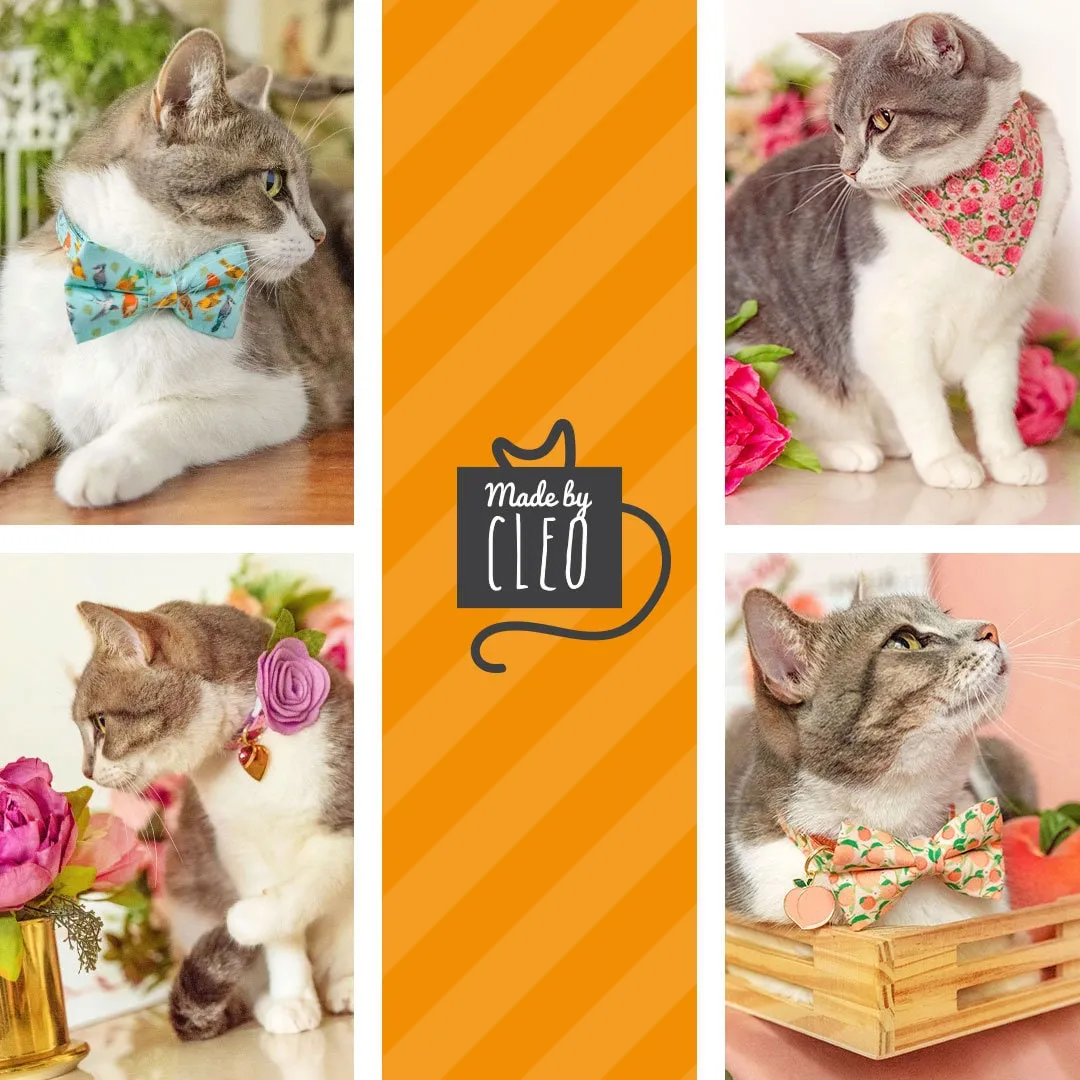 Pet Bandana - "Woodstock" - Rainbow Tie Dye Bandana for Cat   Small Dog / Summer, Boho, Hippie, LGBTQ  Pride / Slide-on Bandana / Over-the-Collar (One Size)