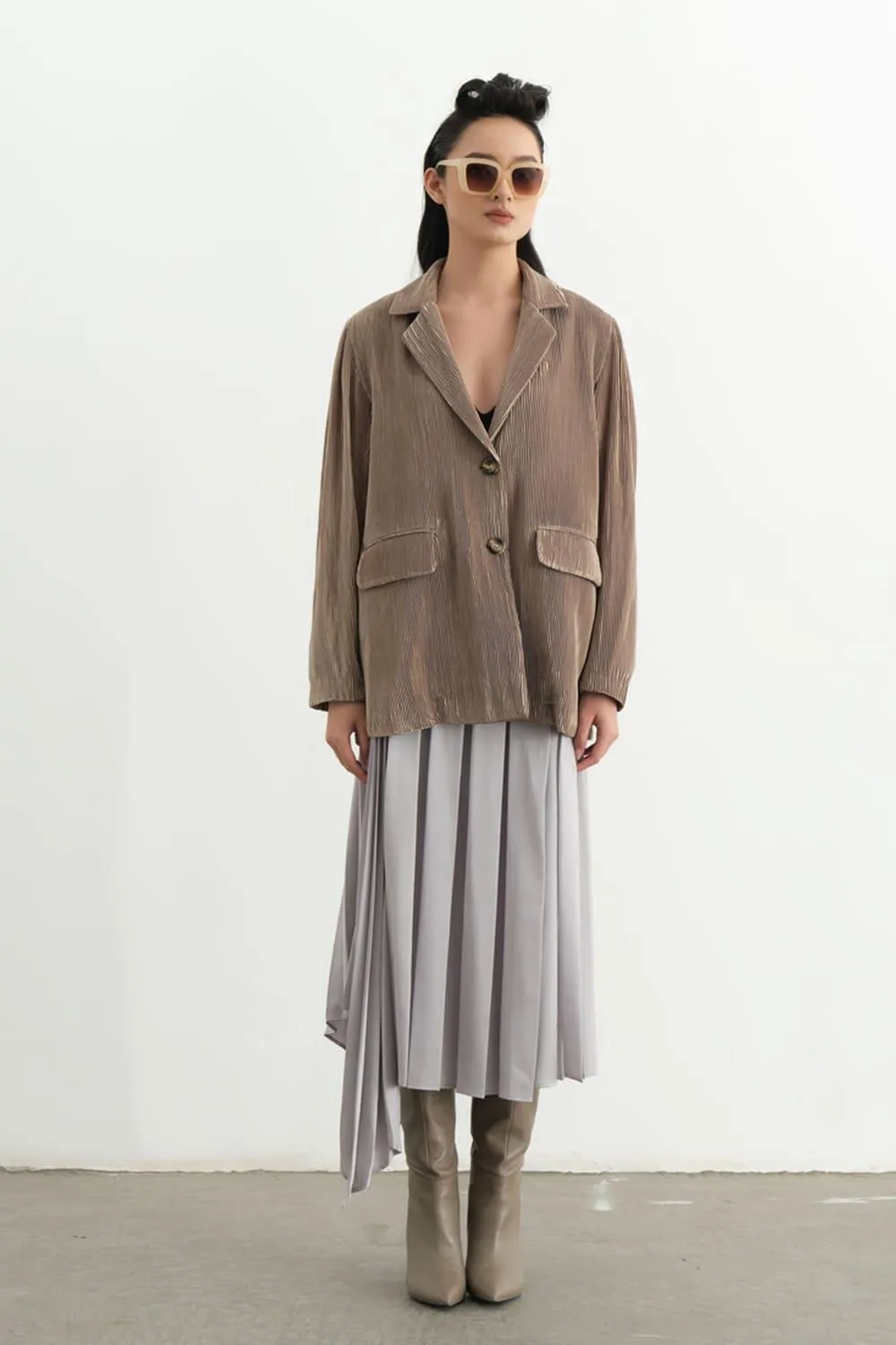 Piimio Asymmetric Flap Skirt