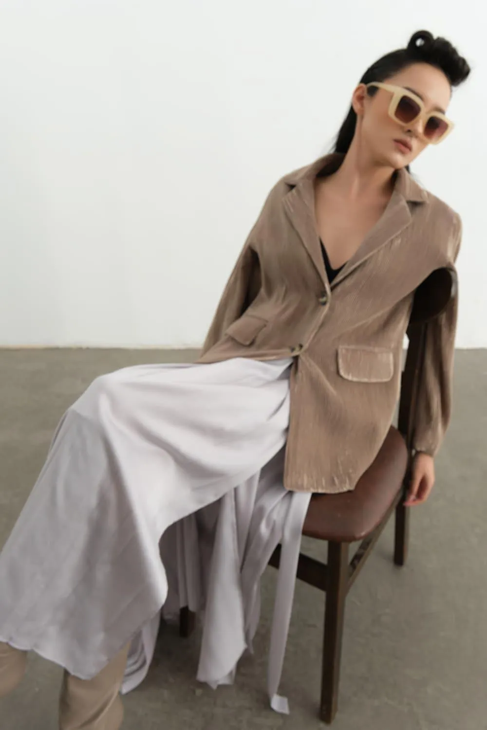 Piimio Asymmetric Flap Skirt