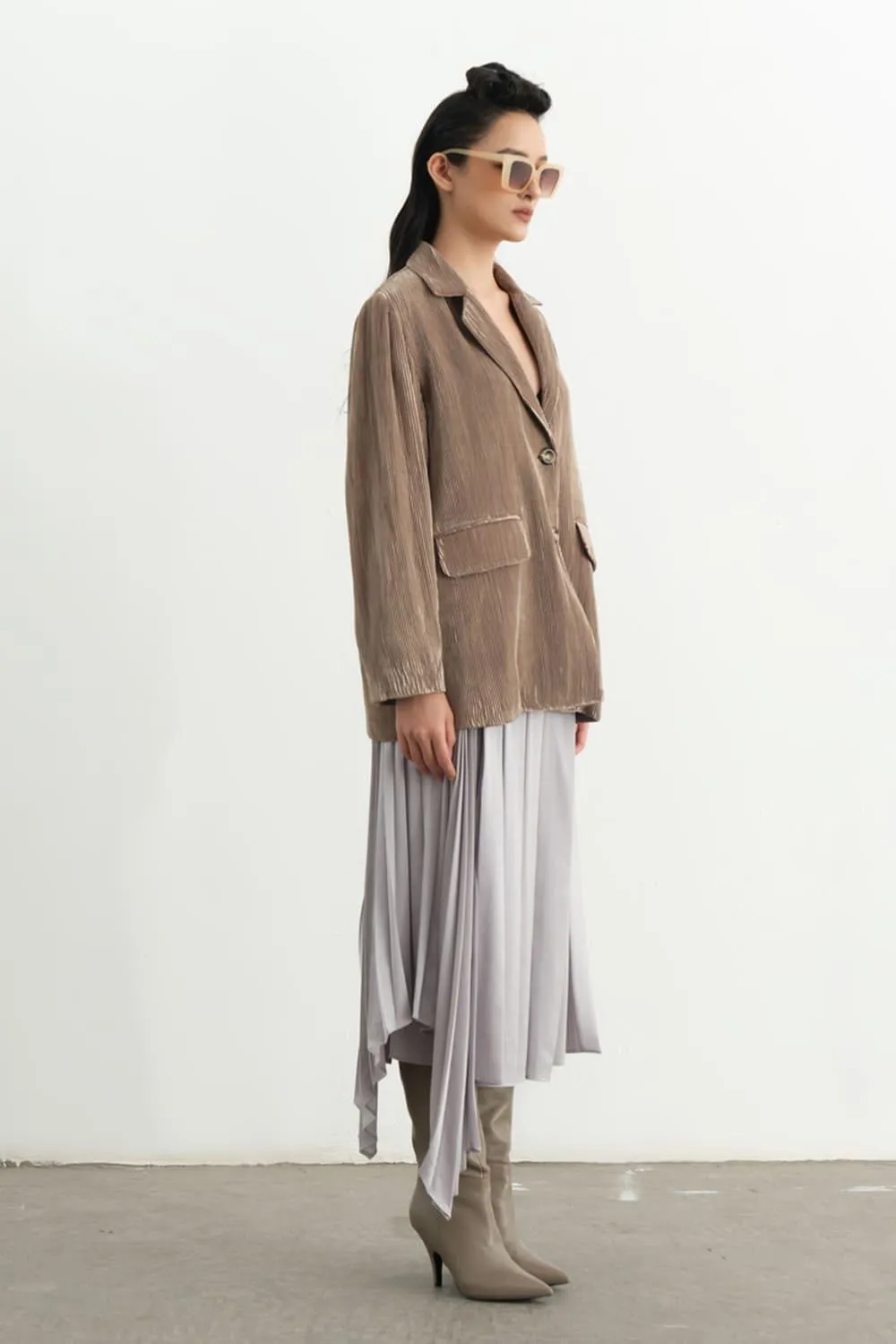 Piimio Asymmetric Flap Skirt
