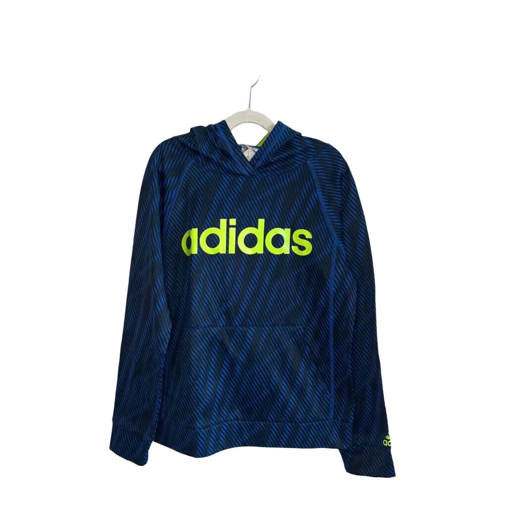 Pullover Hoodie / Adidas Logo / Striped Design