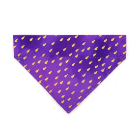 Purple Cat Bandana - "Splash - Purple Rain" - Raindrops Bandana for Cat   Small Dog / Storm Cloud, Emo Bandana / Slide-On Over the Collar Bandana