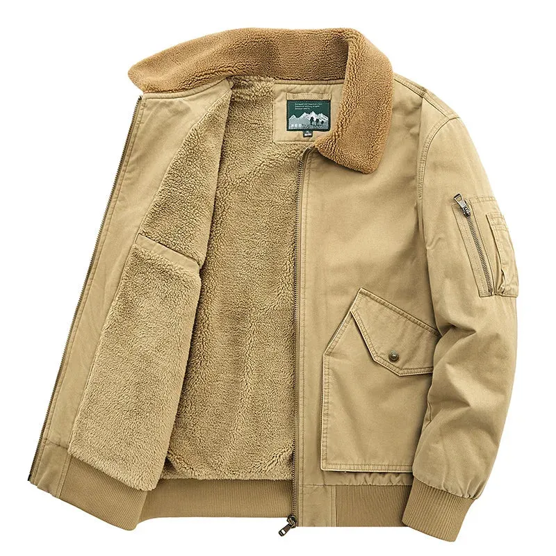 RECON GS2 New 2024 Military Style Sherpa Jacket With Winter Fleece Lining and Collar Jacket