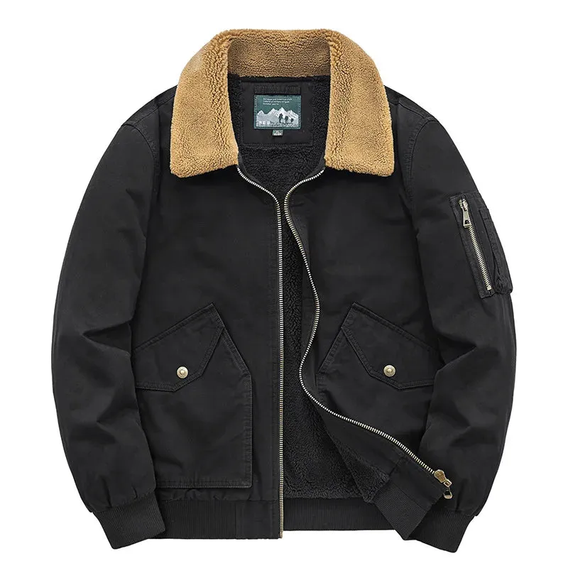 RECON GS2 New 2024 Military Style Sherpa Jacket With Winter Fleece Lining and Collar Jacket