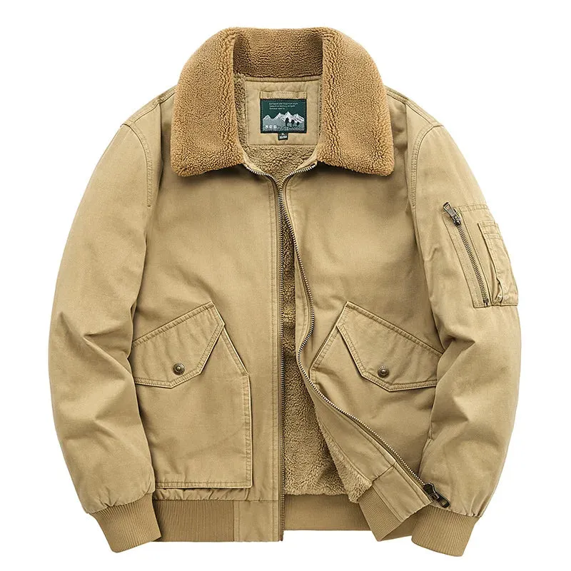 RECON GS2 New 2024 Military Style Sherpa Jacket With Winter Fleece Lining and Collar Jacket
