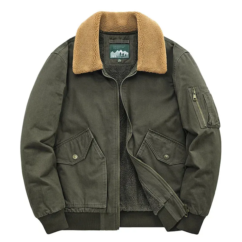RECON GS2 New 2024 Military Style Sherpa Jacket With Winter Fleece Lining and Collar Jacket