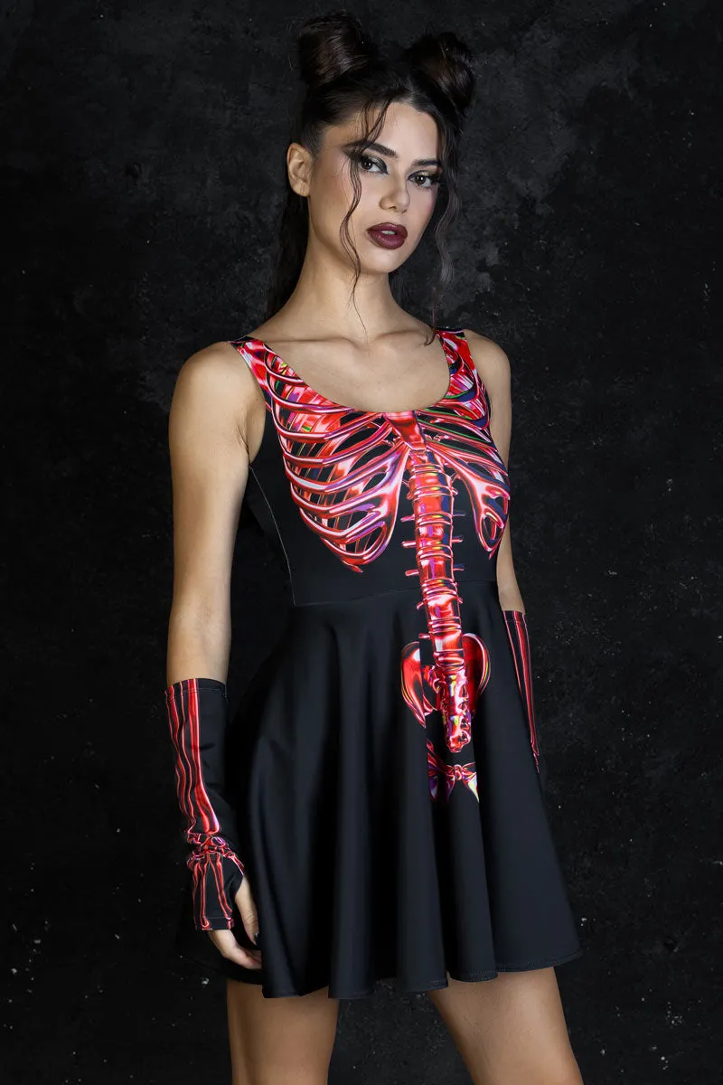 Ruby Skeleton Skater Dress