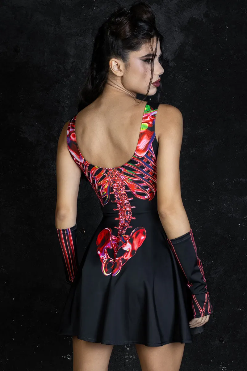 Ruby Skeleton Skater Dress