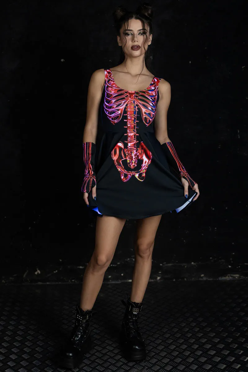 Ruby Skeleton Skater Dress