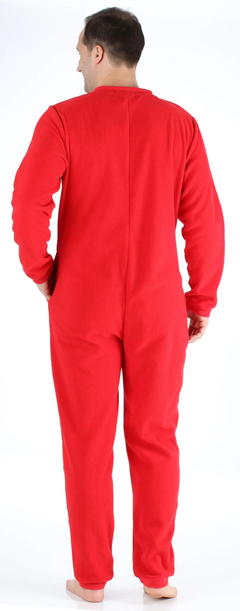 Sleepyheads Men’s Fleece Non-Footed Solid Color Onesie Pajamas Jumpsuit