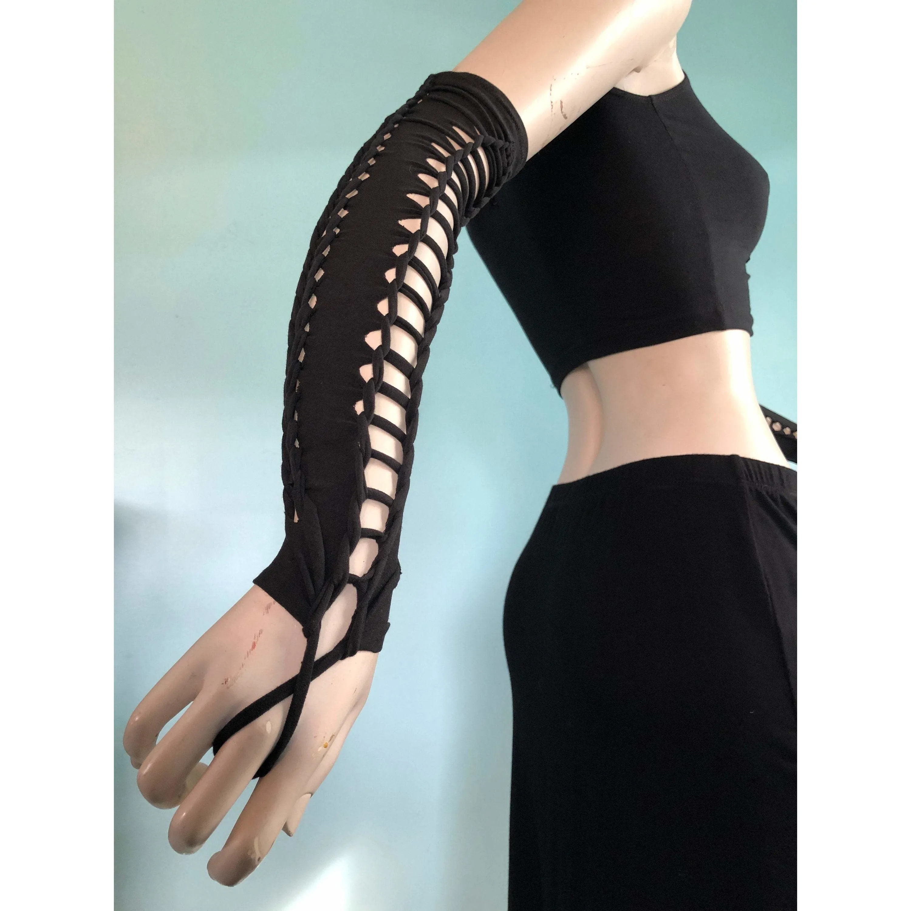 Slit Weave Arm Warmers * Braided Sleeves