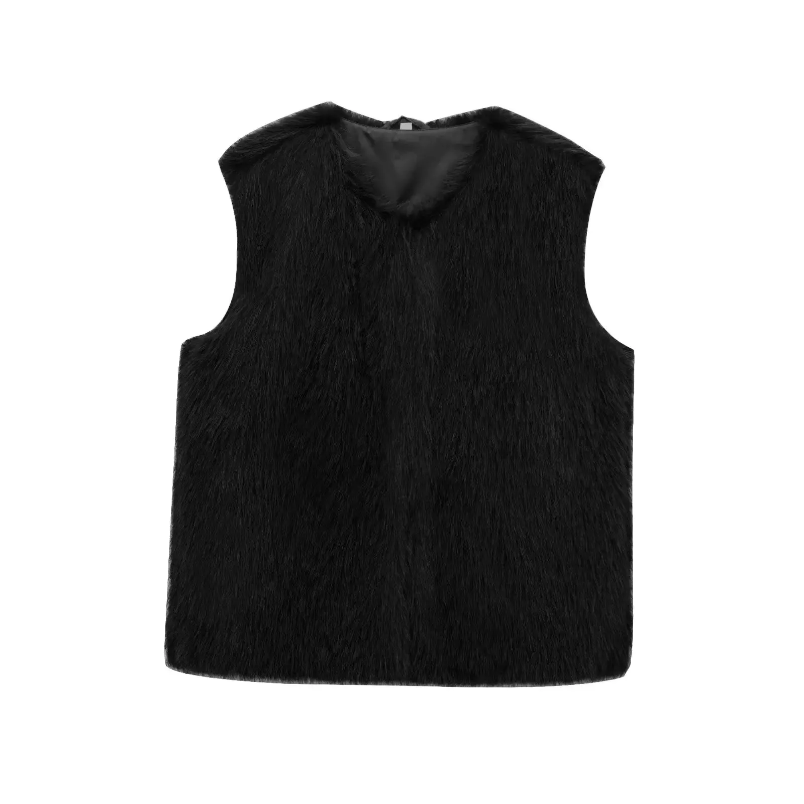 TRAFZA Frauen Herbst Elegante Ärmel Oansatz Feste Weste Top Frau Seite Taschen Design Beiläufige Dünne Weste Mantel Streetwear Mujer