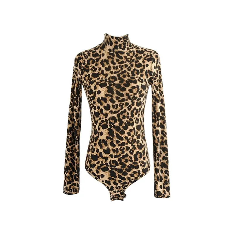 Turtleneck Long-Sleeve Jumpsuit